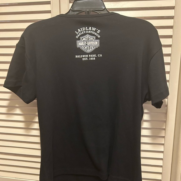 Harley-Davidson Black Tee with Silver Logo - Picture 4 of 4